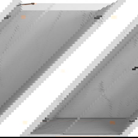 Mexen Lunar-B ușă de duș batantă dreaptă 145 cm, transparentă, aur roz - 832S-145-050-60-00-P
