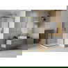 Mexen Rio cabină de duș pătrată 70 x 70 cm, transparent, Aurie + cadă de duș Flat, Albă - 860-070-070-50-00-4010G