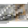 Mexen Rio cabină de duș pătrată 70 x 70 cm, transparent, Aurie + cadă de duș Flat, Albă - 860-070-070-50-00-4010G