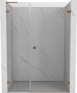 Mexen Lunar-B L ușă de duș batantă dreapta 115 cm, transparentă, cupru periat - 832SL-115-050-65-00-P