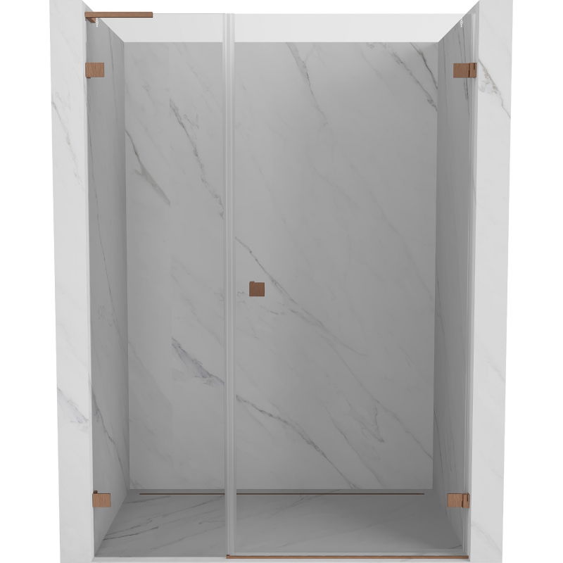 Mexen Lunar-B L ușă de duș dreaptă pivotantă 120 cm, transparentă, cupru periat - 832SL-120-050-65-00-P
