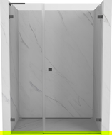 Mexen Lunar-B L ușă de duș cu deschidere dreaptă 130 cm, transparentă, gri armat periat - 832SL-130-050-66-00-P
