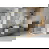 Mexen Rio cabină de duș pătrată 70 x 70 cm, Înghețat, Aurie + cadă de duș Flat, Albă - 860-070-070-50-30-4010G