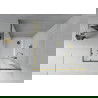 Mexen Rio cabină de duș pătrată 70 x 70 cm, Înghețat, Aurie + cadă de duș Flat, Albă - 860-070-070-50-30-4010G