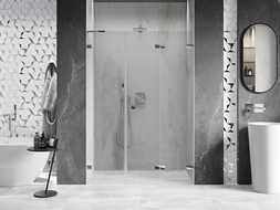 Mexen Lunar-F L uși de duș pliante dreapta 150 cm, transparent, crom - 836SL-150-050-01-00-P