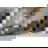 Mexen Rio cabină de duș pătrată 70 x 70 cm, Grafit, Aurie + cadă de duș Flat, Albă - 860-070-070-50-40-4010G