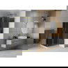 Mexen Rio cabină de duș pătrată 70 x 70 cm, Grafit, Aurie + cadă de duș Flat, Albă - 860-070-070-50-40-4010G