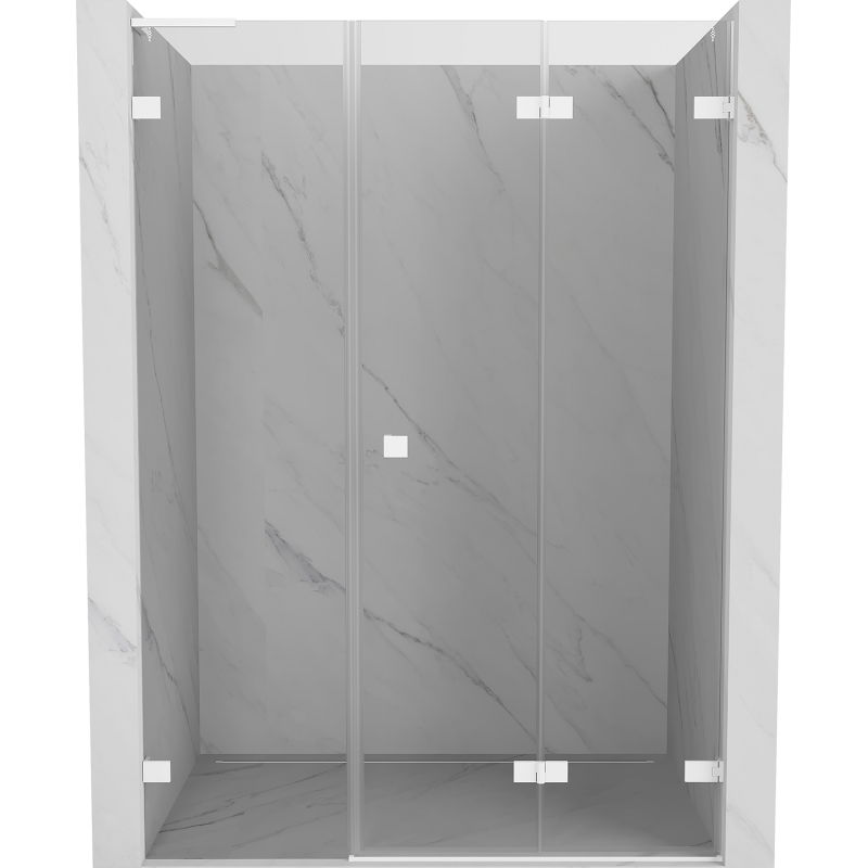 Mexen Lunar-F L uși de duș pliabile dreapta 120 cm, transparent, alb - 836SL-120-050-20-00-P
