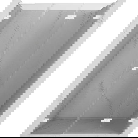 Mexen Lunar-F L uși de duș pliabile pe dreapta 130 cm, transparente, albe - 836SL-130-050-20-00-P