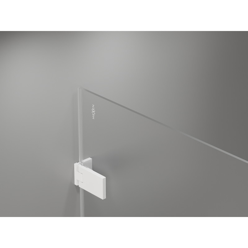 Mexen Lunar-F L uși de duș pliabile dreapta 135 cm, transparent, alb - 836SL-135-050-20-00-P