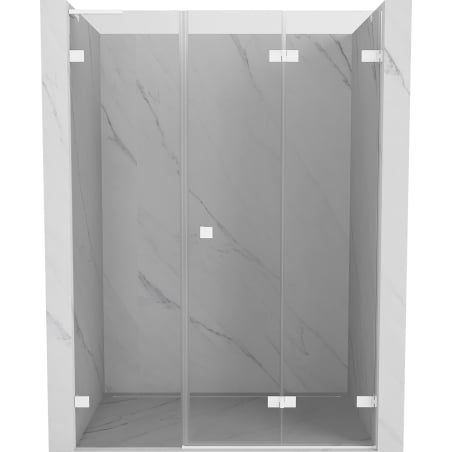 Mexen Lunar-F L ușă de duș pliabilă dreapta 140 cm, transparentă, albă - 836SL-140-050-20-00-P