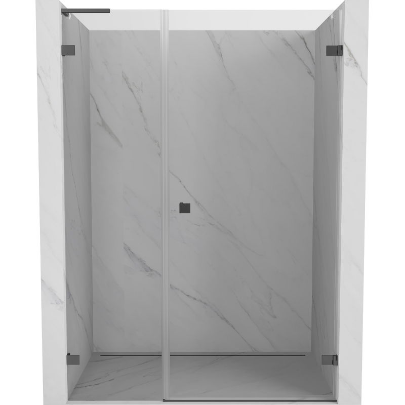 Mexen Lunar-B L uși de duș cu deschidere spre dreapta 135 cm, transparent, gun metal - 832SL-135-050-95-00-P