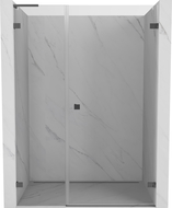 Mexen Lunar-B L uși de duș cu deschidere spre dreapta 135 cm, transparent, gun metal - 832SL-135-050-95-00-P