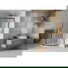 Mexen Rio cabină de duș semi-circulară 80 x 80 cm, mat, neagră + cadă Flat, albă - 863-080-080-70-30-4110B