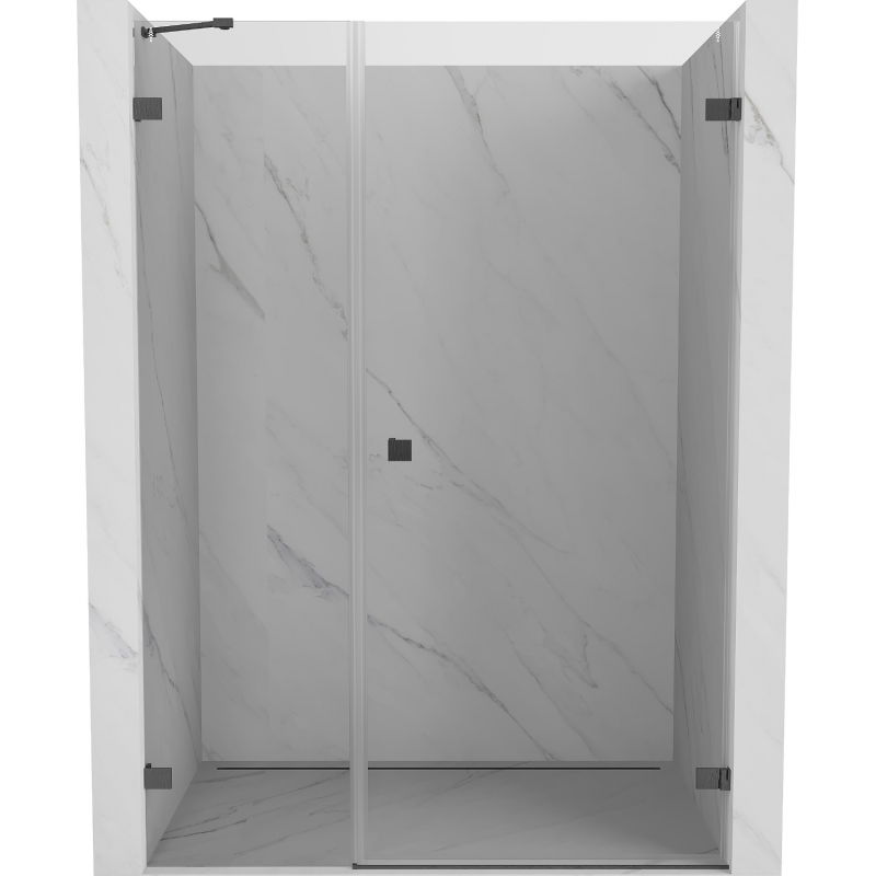 Mexen Lunar-B uși de duș articulate dreapta 150 cm, transparent, gri periat - 832S-150-050-66-00-P