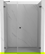 Mexen Lunar-B uși de duș articulate dreapta 150 cm, transparent, gri periat - 832S-150-050-66-00-P