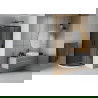 Cabină de duș Mexen Rio semi-rotundă 80 x 80 cm, grafit, negru + cadă Flat, alb - 863-080-080-70-40-4110B