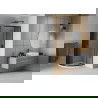 Cabină de duș Mexen Rio semi-rotundă 80 x 80 cm, grafit, negru + cadă Flat, alb - 863-080-080-70-40-4110B