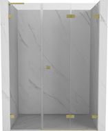 Mexen Lunar-F L uși de duș pliabile dreapta 140 cm, transparent, auriu periat - 836SL-140-050-55-00-P