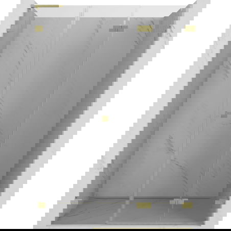 Mexen Lunar-F L ușă de duș pliabilă dreaptă 145 cm, transparentă, aurie periată - 836SL-145-050-55-00-P