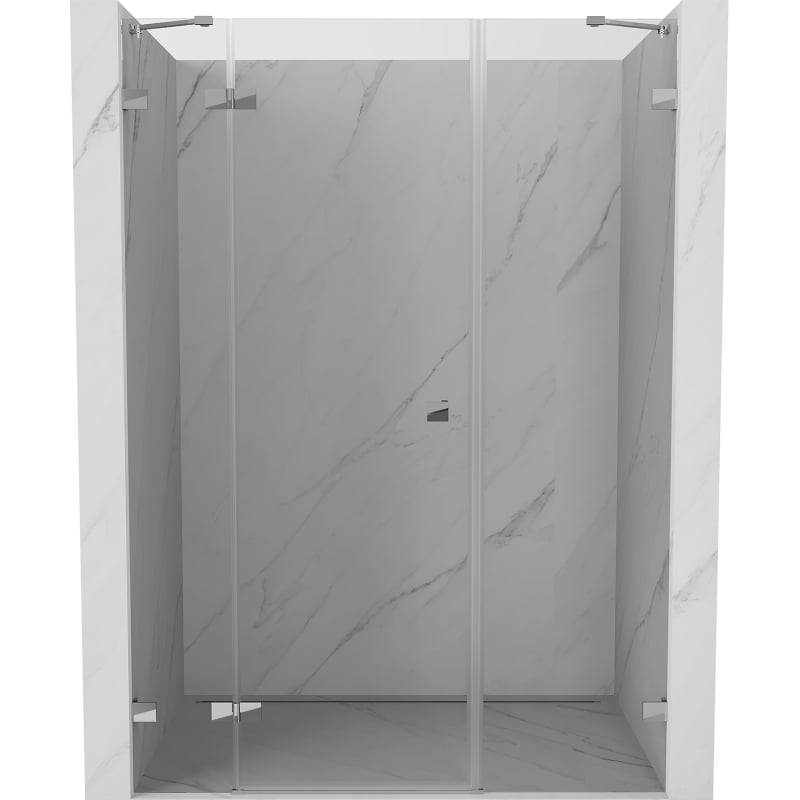 Mexen Lunar balos zuhanyajtó balra 155 cm, átlátszó, króm - 834S-155-050-01-00-L