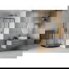 Cabina de duș Mexen Rio semicirculară 80 x 80 cm, șron, neagră + cadran Flat, negru - 863-080-080-70-30-4170B