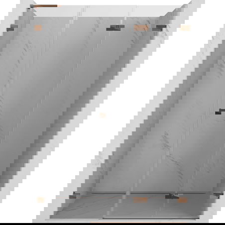 Mexen Lunar-F L uși de duș pliante dreapta 125 cm, transparent, aur roz - 836SL-125-050-60-00-P