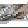 Cabina de duș Mexen Rio semicirculară 80 x 80 cm, șron, neagră + cadran Flat, negru - 863-080-080-70-30-4170B