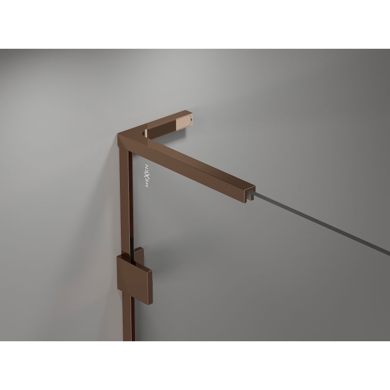 Mexen Lunar-F L uși de duș pliabile dreapta 130 cm, transparent, aur roz - 836SL-130-050-60-00-P