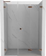 Mexen Lunar-F L uși de duș pliabile dreapta 135 cm, transparent, aur roz - 836SL-135-050-60-00-P