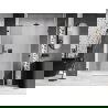 Mexen Lunar-B uși de duș rabatabile pe dreapta 140 cm, transparente, negre - 832S-140-050-70-00-P