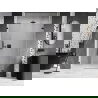 Mexen Lunar-B uși de duș rabatabile pe dreapta 140 cm, transparente, negre - 832S-140-050-70-00-P