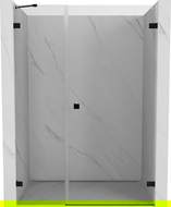 Mexen Lunar-B uși de duș rabatabile pe dreapta 140 cm, transparente, negre - 832S-140-050-70-00-P