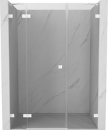 Mexen Lunar uși de duș pivotante stânga 130 cm, transparent, alb - 834S-130-050-20-00-L