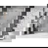 Mexen Lunar uși de duș pivotante stânga 130 cm, transparent, alb - 834S-130-050-20-00-L