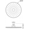 Mexen D-40 pară de tip ploaie 22 cm, Crom - 79740-00