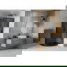 Mexen Rio cabină de duș semicirculară 80 x 80 cm, grafit, neagră + cadă de duș Flat, negru 863-080-080-70-40-4170B