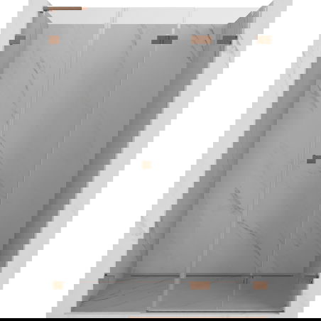 Mexen Lunar-F L ușă de duș pliabilă dreapta 145 cm, transparentă, cupru periat - 836SL-145-050-65-00-P