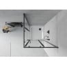 Mexen Rio cabină de duș pătrată 80 x 80 cm, transparent, negru + cadă Flat, alb - 860-080-080-70-00-4010B
