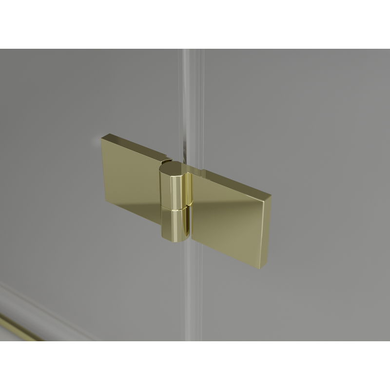 Mexen Lunar ușă de duș batantă stânga 140 cm, transparentă, aurie - 834S-140-050-50-00-L