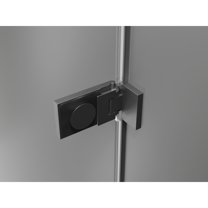 Mexen Lunar-F L uși de duș pliabile dreapta 135 cm, transparente, gun gray periat - 836SL-135-050-66-00-P
