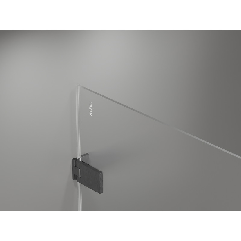 Mexen Lunar-F L uși de duș pliabile dreapta 135 cm, transparente, gun gray periat - 836SL-135-050-66-00-P