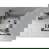 Mexen Rio cabină de duș pătrată 80 x 80 cm, Dungi, Neagră + cadă de duș Flat, Albă - 860-080-080-70-20-4010B