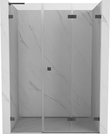 Mexen Lunar-F L uși de duș pliabile dreapta 135 cm, transparente, gun gray periat - 836SL-135-050-66-00-P