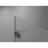Mexen Lunar-F L uși de duș pliante dreapta 145 cm, transparent, gri armat periat - 836SL-145-050-66-00-P