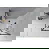 Mexen Rio cabină de duș pătrată 70 x 70 cm, Înghețat, Neagră + cadă de duș Flat, Albă - 860-070-070-70-30-4010B