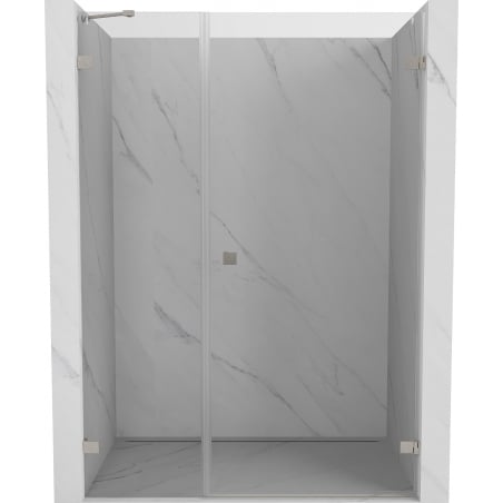 Mexen Lunar-B jobbra nyíló zuhanyajtó 115 cm, átlátszó, szálcsiszolt nikkel - 832S-115-050-97-00-P