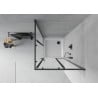 Mexen Rio cabină de duș pătrată 80 x 80 cm, înghețat, negru + cadă Flat, alb - 860-080-080-70-30-4010B