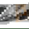 Mexen Rio cabină de duș pătrată 70 x 70 cm, Grafit, Neagră + cadă de duș Flat, Albă - 860-070-070-70-40-4010B