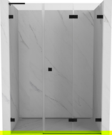 Mexen Lunar-F L Uși duș pliabile dreapta 135 cm, transparent, negru - 836SL-135-050-70-00-P